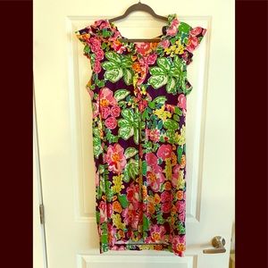 Lilly Pulitzer Bright Florals on Navy Clare Dress